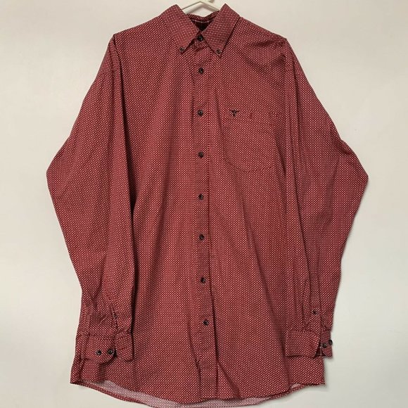 Wrangler 20X Competition Advanced Comfort‎ Long Sleeve XL Tall Plaid Red Western - Picture 1 of 12